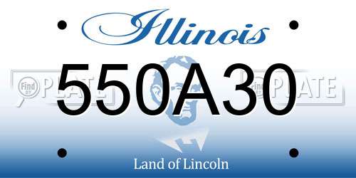 550A30 Illinois License Plate