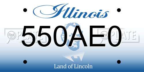 550AE0 Illinois License Plate