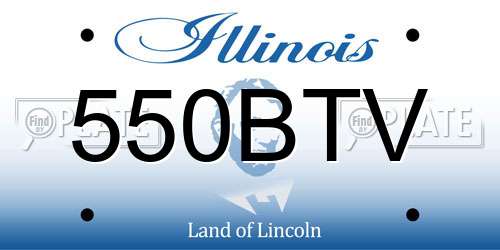 550BTV Illinois License Plate
