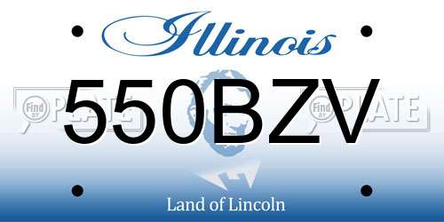 550BZV Illinois License Plate