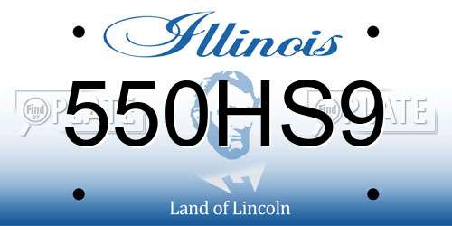 550HS9 Illinois License Plate