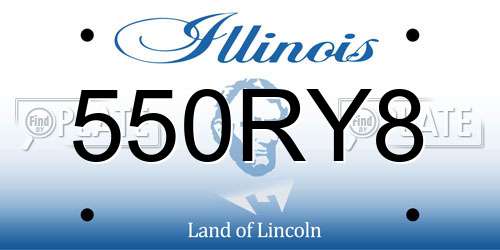 550RY8 Illinois License Plate