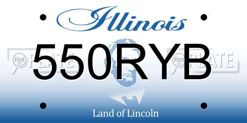 550RYB Illinois License Plate