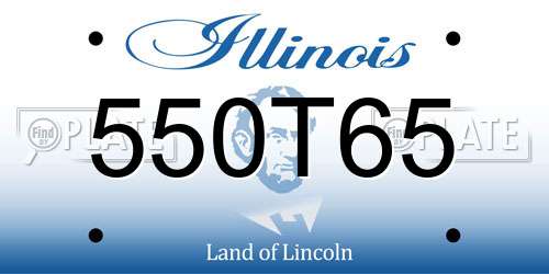 550T65 Illinois License Plate