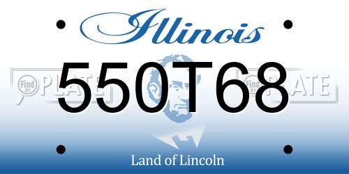 550T68 Illinois License Plate