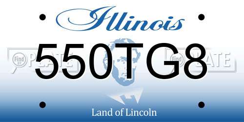 550TG8 Illinois License Plate