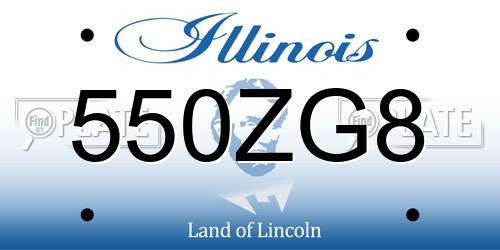 550ZG8 Illinois License Plate