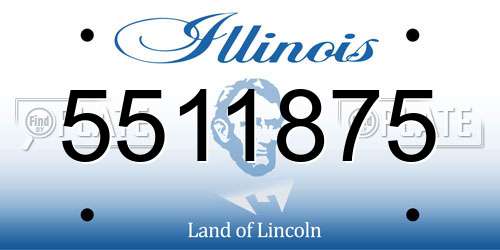 5511875 Illinois License Plate