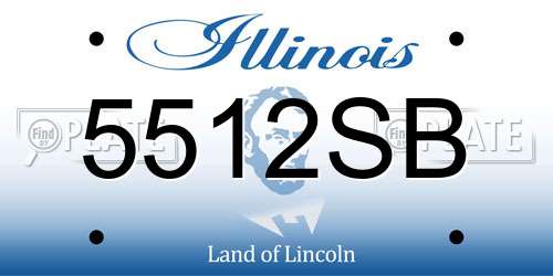 5512SB Illinois License Plate