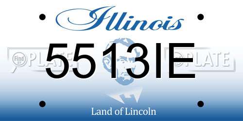 5513IE Illinois License Plate