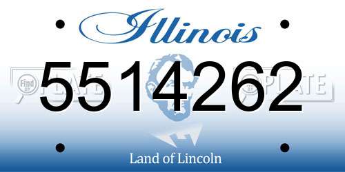 5514262 Illinois License Plate