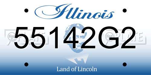55142G2 Illinois License Plate