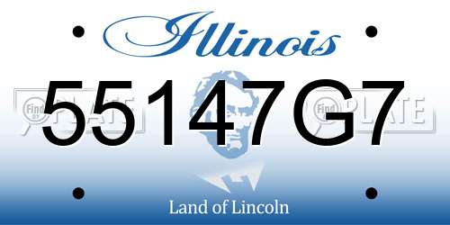 55147G7 Illinois License Plate