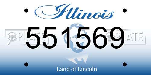 551569 Illinois License Plate