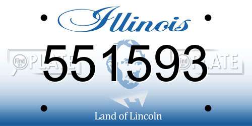 551593 Illinois License Plate
