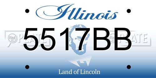 5517BB Illinois License Plate