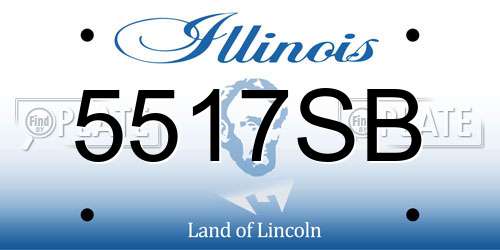 5517SB Illinois License Plate