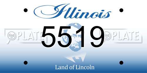 5519 Illinois License Plate