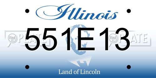 551E13 Illinois License Plate