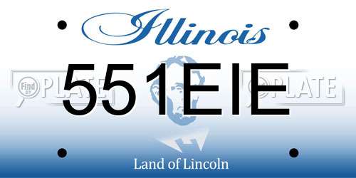 551EIE Illinois License Plate