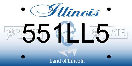 551LL5 Illinois License Plate