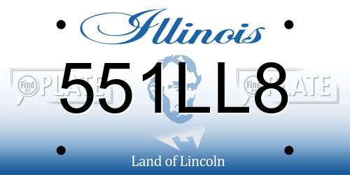 551LL8 Illinois License Plate