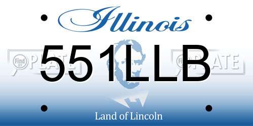 551LLB Illinois License Plate