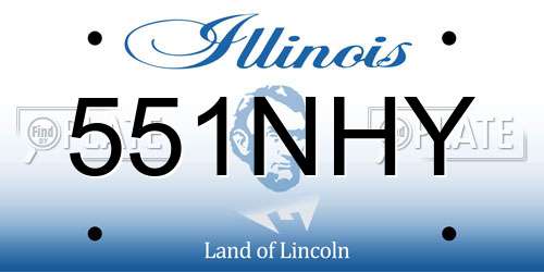 551NHY Illinois License Plate
