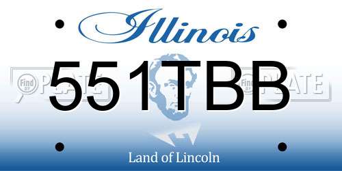 551TBB Illinois License Plate