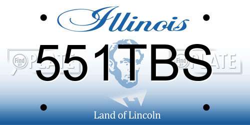 551TBS Illinois License Plate