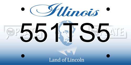 551TS5 Illinois License Plate