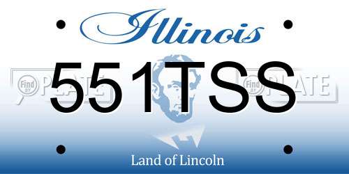 551TSS Illinois License Plate