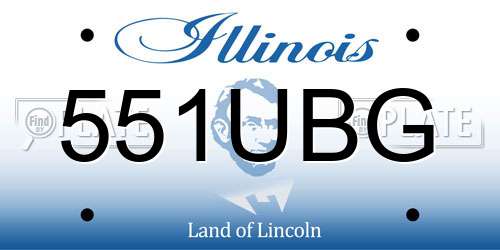 551UBG Illinois License Plate