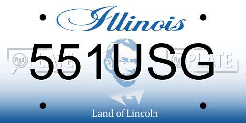551USG Illinois License Plate