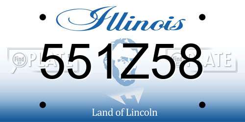 551Z58 Illinois License Plate