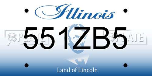 551ZB5 Illinois License Plate