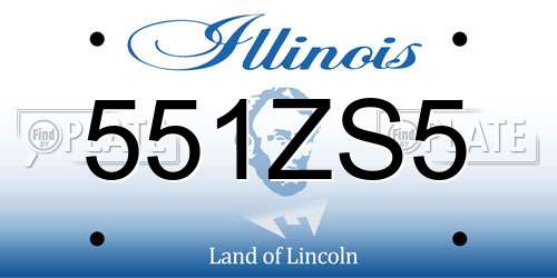 551ZS5 Illinois License Plate