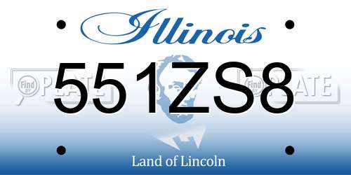 551ZS8 Illinois License Plate