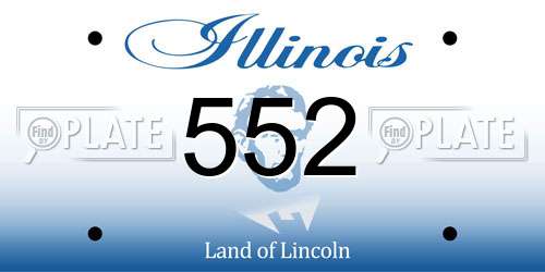 552 Illinois License Plate