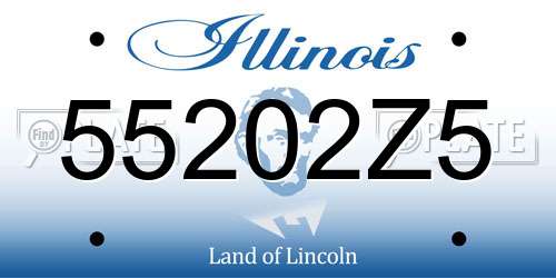 55202Z5 Illinois License Plate
