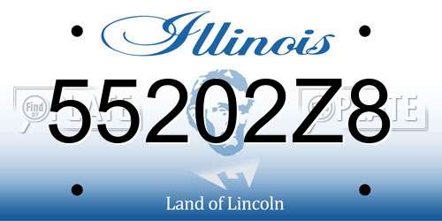 55202Z8 Illinois License Plate