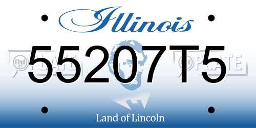 55207T5 Illinois License Plate