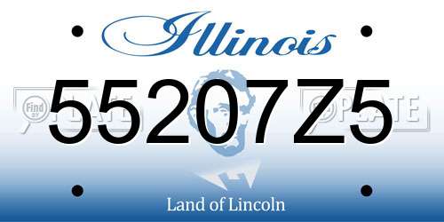 55207Z5 Illinois License Plate