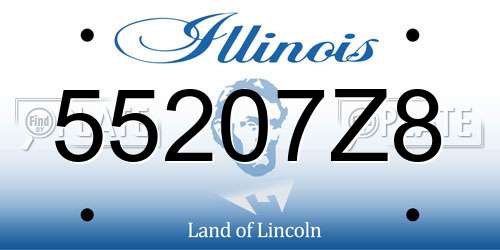 55207Z8 Illinois License Plate