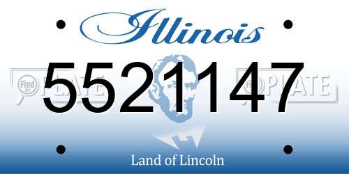 5521147 Illinois License Plate