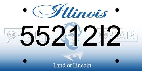 55212I2 Illinois License Plate