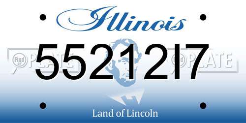 55212I7 Illinois License Plate