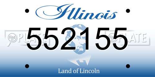 552155 Illinois License Plate