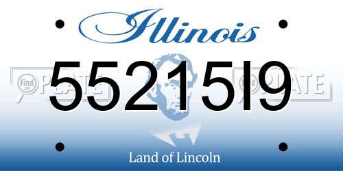 55215I9 Illinois License Plate