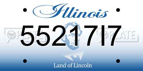 55217I7 Illinois License Plate